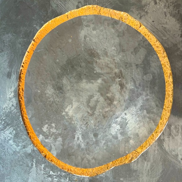 IVV Glacier Glass 10K Gold Rim 10” Plate Italy NEW (other) MINT CONDITION - Picture 2 of 6